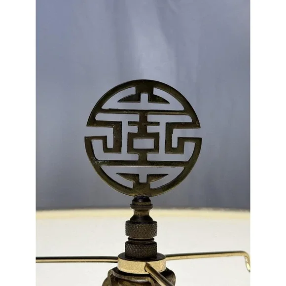Vintage Mid Century Modern Brass Table Lamp Works 32 Tall No Shade Included